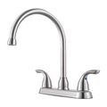 Product Image of Pfirst Two Handle High Arc Kitchen Faucet , G136-200S (Stainless Steel)