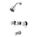 Product Image of Pfirst 3-Handle Tub & Shower Trim w/ Valve , LG01-3410 (Polished Chrome)
