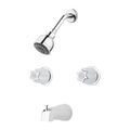 Product Image of 2-Handle Tub & Shower Trim w/ Valve, Metal Knob Handles , LG03-6120 (Polished Chrome)