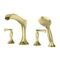 Product Image of Rhen 2-Handle Roman Tub w/ Hand Shower , LG64-RHBG (Brushed Gold)