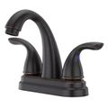 Product Image of Pfirst 2-Handle 4" Centerset Bathroom Faucet, Metal Lever Handles , LG148-700Y (Tuscan Bronze)