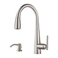 Product Image of Lita 1-Handle Pull-Down Kitchen Faucet w/ Soap Dispenser (Stainless Steel), GT529-SMS