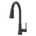 Product Image of Pfirst Series 1-Handle Pull-Down Kitchen Faucet (Tuscan Bronze), G529-PF2Y