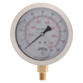 Product Image of 4" Stainless Steel Dual Scale Liquid Filled Gauge, 1/4" Bottom (0-100 PSI)
