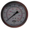 Product Image of 4" Stainless Steel Dual Scale Liquid Filled Gauge, 1/4" Back (0-100 PSI)