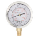 Product Image of 2-1/2" Stainless Steel Dual Scale Liquid Filled Gauge, 1/4" Bottom (30"Hg-0-150 PSI)