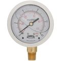 Product Image of 2-1/2" Stainless Steel Liquid Filled Gauge, 1/4" Bottom NPT w/ Brass Internals (0-15 PSI)