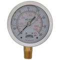 Product Image of 2-1/2" Stainless Steel Liquid Filled Gauge, 1/4" Bottom NPT w/ Brass Internals (0-160 PSI)
