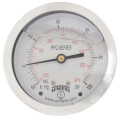 Product Image of 2-1/2" Stainless Steel Liquid Filled Gauge, 1/4" Back NPT w/ Brass Internals (30"Hg-0-100 PSI)