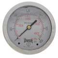 Product Image of 2-1/2" Stainless Steel Liquid Filled Gauge, 1/4" Back NPT w/ Brass Internals (0-600 PSI)