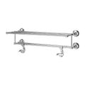 Product Image of Tisbury 24" Towel Rack w/ Two Hanging Hooks (Polished Chrome), BTR-TB2C