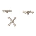 Product Image of Tisbury 3-Handle Tub Filler Cross Handle Kit (Brushed Nickel), HHL-LG6-TBK