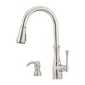 Product Image of Wheaton 1-Handle Pull-Down Kitchen Faucet w/ Soap Dispenser (Stainless Steel), GT529-WH1S