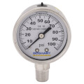 Product Image of 2" Dial Stainless Steel Pressure Gauge - Lower Mounted (0-100 PSI)