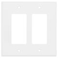 Product Image of 2-Gang Decora Wall Plate, GFCI, Thermoplastic Nylon (White)