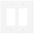 Product Image of 2-Gang Decorator & GFCI Wall Plate, Mid-Size, Polycarbonate - White