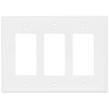 Product Image of 3-Gang Decorator & GFCI Wall Plate, Mid-Size, Polycarbonate - White
