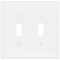 Product Image of 2-Gang Toggle Wall Plate, Mid-Size, Polycarbonate - White