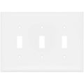 Product Image of 3-Gang Toggle Wall Plate, Mid-Size, Polycarbonate - White
