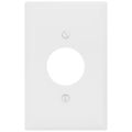 Product Image of 1-Gang 1.40" Dia. Single Receptacle Wall Plate, Mid-Size, Polycarbonate - White
