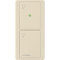 Product Image of 2-Button Pico Smart Remote with Night Light, with Light Icons, PJN-2B-GLA-L01, Light Almond