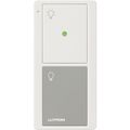 Product Image of 2-Button Pico Smart Remote with Night Light, with Light Icons, PJN-2B-GWG-L01, White/Gray