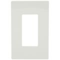 Product Image of 2-Gang Decorator Wall Plate, Screwless, Mid-Size, Polycarbonate - White