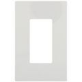 Product Image of 1-Gang Decorator Wall Plate, Screwless, Mid-Size, Polycarbonate - White