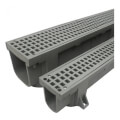 Product Image of 4' Skinny Trench Channel Drain & Grate (Gray)