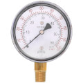 Product Image of 2-1/2" PLP Steel Low Pressure Gauge, 1/4" Bottom NPT w/ Brass Internals (0-100"WC)