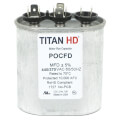 Product Image of 25/10 MFD Oval Dual Motor Run Capacitor (440/370V)