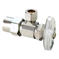 Product Image of 1/2" Nominal CPVC x 1/4" OD Compression Multi-Turn Angle Stop Valve (Rough Brass)