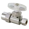 Product Image of 1/2" Nominal CPVC x 3/8" OD Compression Multi-Turn Straight Stop Valve (Rough Brass)