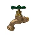 Product Image of 1/2" MIP Hose Bibb w/ Green T Handle (Lead Free)