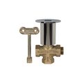 Product Image of C-64 3-Way Log Lighter Valve w/ Chrome Escutcheon & Key