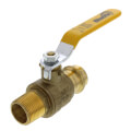 Product Image of 3/4" Press x MIP Full Port Forged DZR Brass Ball Valve w/ Reversible Handle (Lead Free)
