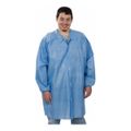 Product Image of ProShield 10 PB219S Lab Coat w/ Knit Collar and Cuff, Front Snap Closure, Blue, Small (Pack of 30)
