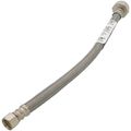 Product Image of 12" Pro-Series Braided Stainless Steel Hose Toilet Connector w/ Metal Nut (3/8" Compression x 7/8" Ballcock)
