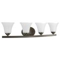 Product Image of Adorn 4 Light Etched Glass Traditional Bath Vanity Light (Antique Bronze), P2011-20W