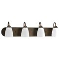 Product Image of Gather 4 Light Etched Glass Bath Vanity Light (Antique Bronze), P2709-20