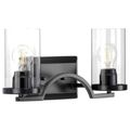 Product Image of Lassiter 2 Light Clear Glass Bath Vanity Light (Brushed Nickel), P300257-009
