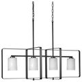 Product Image of League 4 Light Etched Glass Chandelier (Matte Black), P400287-31M