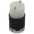 Product Image of Extra-Hard Use Spec-Grade Connector, 2P, 3-Wire, 15A, NEMA 5-15R - Black/White (125V)