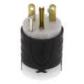 Product Image of Extra-Hard Use Spec-Grade Plug, 2P, 3-Wire, 15A, NEMA 6-15P - Black/White (250V)