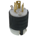 Product Image of Turnlok Extra-Hard Use Industrial Grade Plug, 15A, NEMA L6-15P - Black/White (250V)