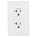 Product Image of PlugTail Self-Test Duplex GFCI Receptacle, 2P, 20A, NEMA 5-20R - White (125V)