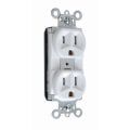 Product Image of PlugTail Commercial Grade Duplex Receptacle, 2P, 15A, NEMA 5-15R - White (125V)