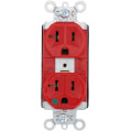 Product Image of PlugTail Heavy-Duty Hospital Grade Duplex Receptacle, 2P, NEMA 5-20R - Red (125V)