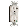 Product Image of PlugTail Heavy-Duty Hospital Grade Duplex Receptacle, 2P, NEMA 5-20R - White (125V)