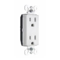 Product Image of PlugTail Tamper-Resistant Decorator Spec-Grade Duplex Receptacle, 15A, NEMA 5-15R - White (125V)